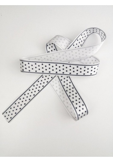 FdayAksesuar Yıldız Desenli Baskılı Kurdele FRDY28673