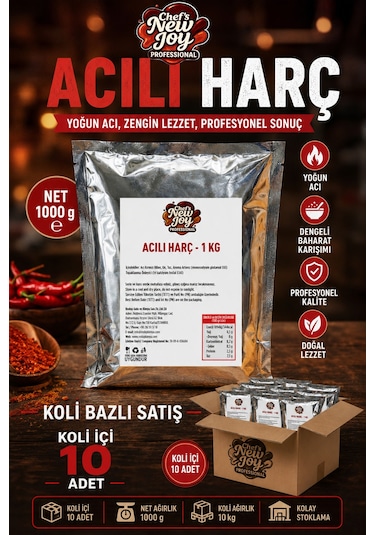 Chefs New Joy Acılı Harç 10 x 1 KG 1 Koli