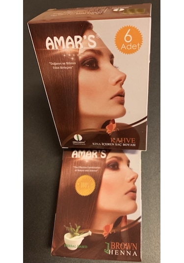 Amar's Kına İçeren Saç Boyası 6'lı 10 G