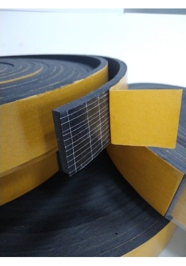 Contacall Yapışkan Kapı Pencere Bandı Kapı Pencere Süngeri Eva 5Mmx30Mm Siyah-10 M