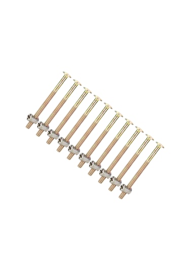 Vkemall M6 Galvanizli Karbon Çelik Mobilya Cıvata Ve Somun Seti - 80mm, Ahşap/panel Birleştirme, 10 Adet/paket Diğer