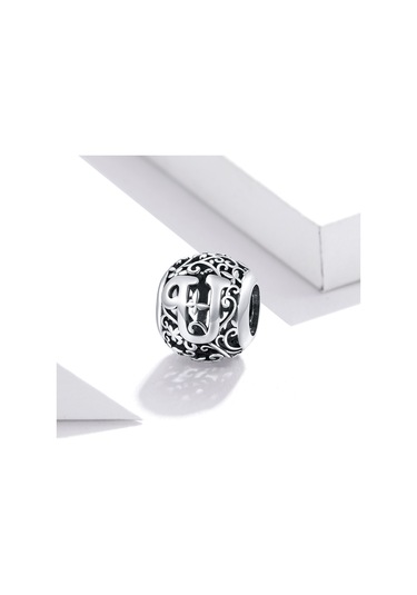 S925 Ayar Gümüş Mori Serisi İçi Boş Harfler Boncuk Dıy Bilezik Kolye Aksesuarları U Çok Renkli