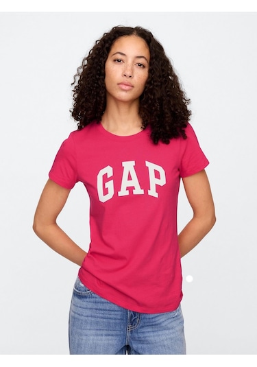 Gap 729555008 V-ss Logo Classic Tee Kadın Tişört Kırmızı
