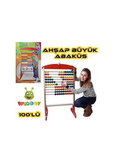 Ahşap Büyük 100'Lü  Abaküs