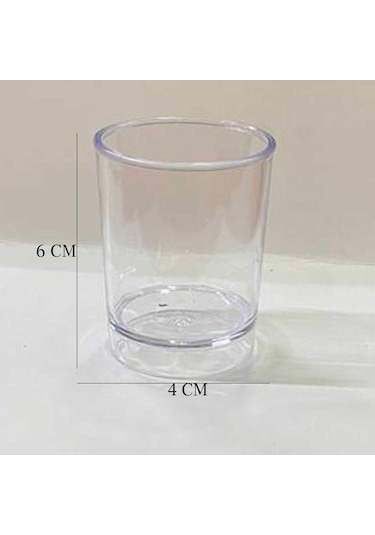 Mika Akrilik Shot Bardak Mum Bardağı 6x4.2 Cm 35 Cc 12 Adet