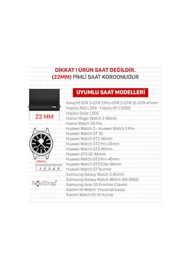 NovStrap Xiaomi Mi Watch ile Uyumlu Kordon Kayış (22mm) Flexible Elastik Örgü Kayış