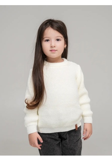 Djaza Kids Çocuklar İçin Örme Oversize Kazak 242518028 Sütlü