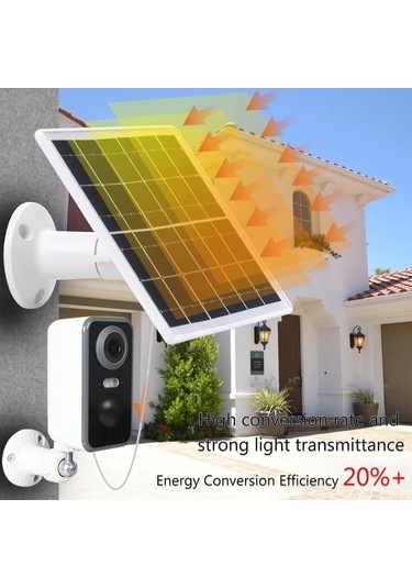 Besthome1 Dream011 5v Usb-c Güneş Paneli Şarj Cihazı, 360 Montaj Braketi, Güvenlik Kameraları İçin Beyaz