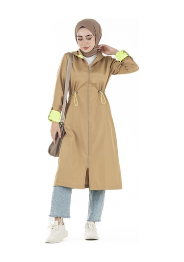 Sevitli Neon Trençkot-camel-2446-camel Camel