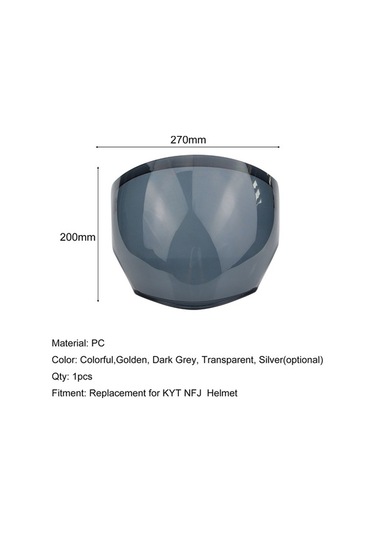 Fortunelane Kyt Nfj Kask Sağlık Lens - Rüzgar & Buhar Engeli Şeffaf
