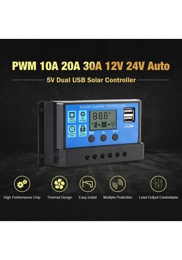 Hallow E20401 100a Güneş Paneli Kontrol Cihazı Solar Şarj Kontrol Wq
