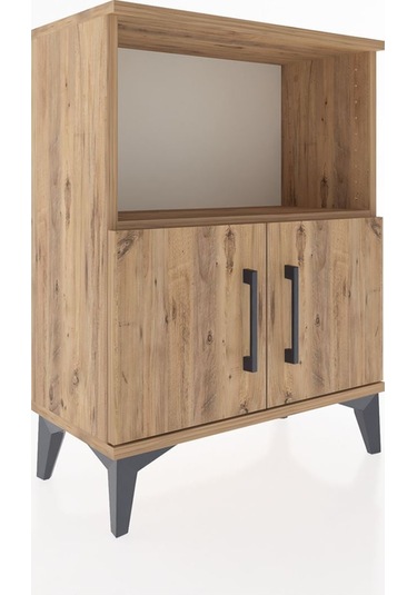 Arges Komodin 2 Raflı 2 Kapaklı 60x30x80 Çam-çam Atlas Çam