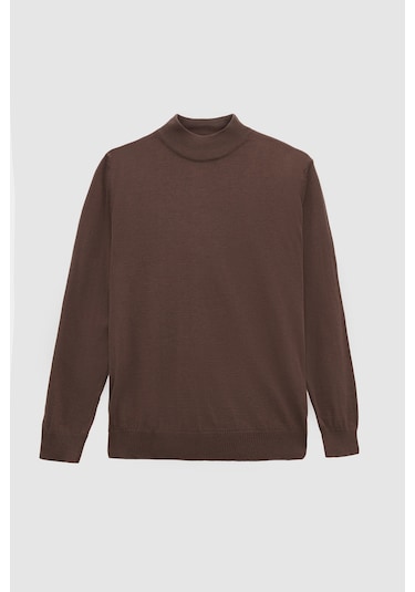 Ds Damat Regular Fit Vizon Pamuk Karışımlı Yarım Balıkçı Triko Kazak 5hf06ort16275 Vizon