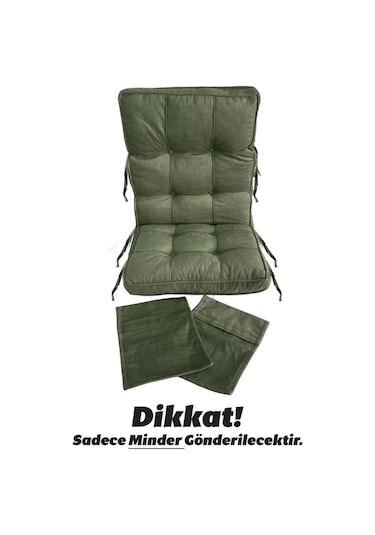 Reyo Home Sallanan Sandalye Minderi Kapitone Çift Cepli Yeşil