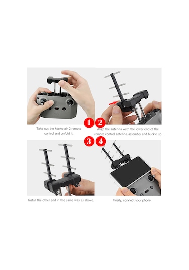 Geeksen Djı Mavic Air 2/mini 2 İçin 2.4ghz Sinyal Güçlendirici, Uçuş Mesafesi Artırıcı, 8.8cm Abs+alüminyum Anten