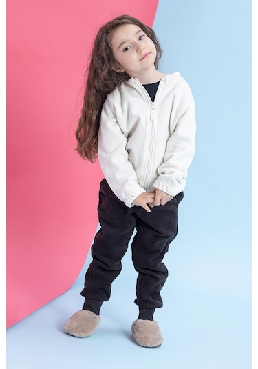 Hopfrög Kids Furry Bej Kürk Barefoot Patik Bej