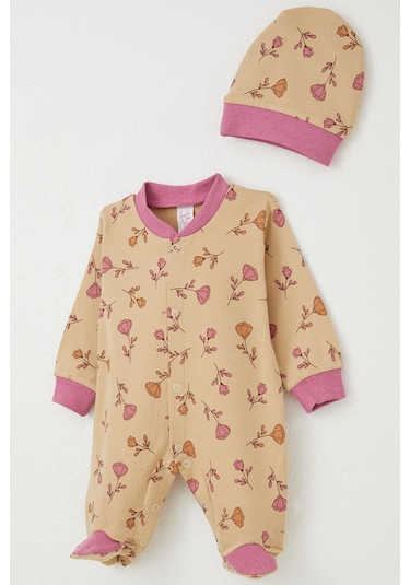 Breeze Kız Bebek Patikli Tulum Çiçek Desenli 0-6 Ay, Açık Kahverengi Açık Kahverengi Breeze Kız Bebek Patikli Tulum Çiçek Desenli 0-6 Ay, Açık Kahverengi Açık Kahverengi