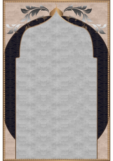 Makinede Yıkababilir Leke Tutmaz Keçe Seccade Namazlık Kaymaz Taban, Süngerli Diz Dostu Tasarım Ahs900-2 Çok Renkli