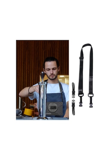 Samsung Uyumlu Galaxy Tab S7 Plus T970 Kılıf Defender Askılı Tam Koruma