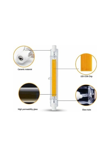 R7s Led Ampul 118mm 20w Kısılabilir Sıcak Beyaz 3000k 3000lm Lineer J118 300w Halojen Ampulün Yerini Alır
