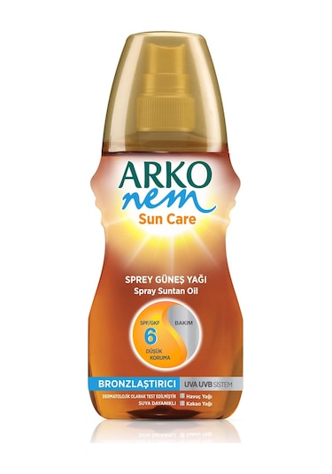 Arko Nem SPF 6+ Bronzlaştırıcı Güneş Yağı 150 ML