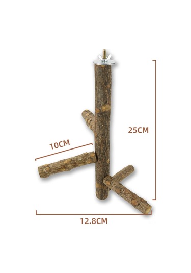 Gajeena Kuş Kafesi Aksesuarı: Doğal Biber Ağacı Kuş Konaklama Çubuğu, Tırnak Ve Diş Taşlama Oyuncaklı Kuş Perçesi