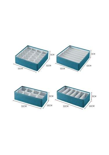 Tongxida Katlanabilir Çekmeceli Giysi Saklama Kutusu, 8 Izgara Keten Çekmeceli Diğer