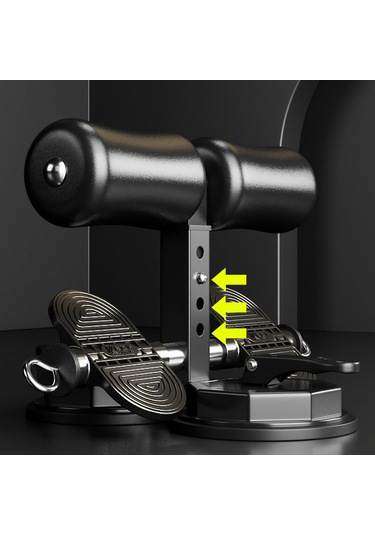 Dolıty 2 Güçlü Vantuzlu Sit Up Bar Ayarlanabilir Siyah Siyah