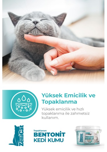 Zenicat Kokusuz İnce Taneli Doğal Bentonit Kedi Kumu 5 L