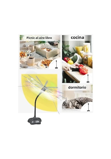 Taşınabilir Sinek Kovucu Fan Kimyasalsız Haşere Kontrolü Usb Siyah,