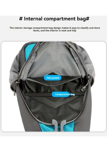 Createtech Erkek Seyahat Çantası, Bölmeli, 3 Yk, Oxford Mavi Kumaş, Hafif & Dayanıklı Mavi