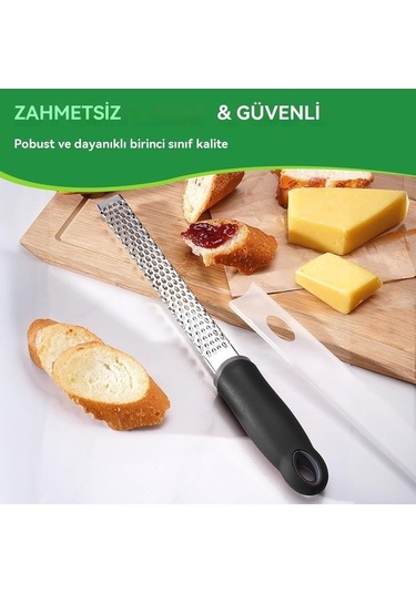 Createtech Zester Siyah Saplı Rendesi, Rendesi Rende, Peynir M Limon 8ın Nc
