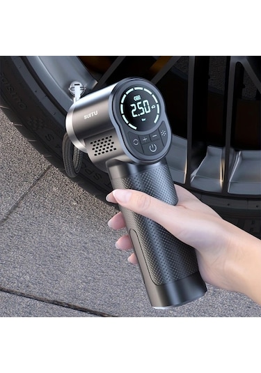 Primepickings Black Kablosuz Taşınabilir El Tipi Araç Lastik Şişirme Cihazı Bisiklet Motosiklet Elektrikli Bisiklet Ve Toplar İçin