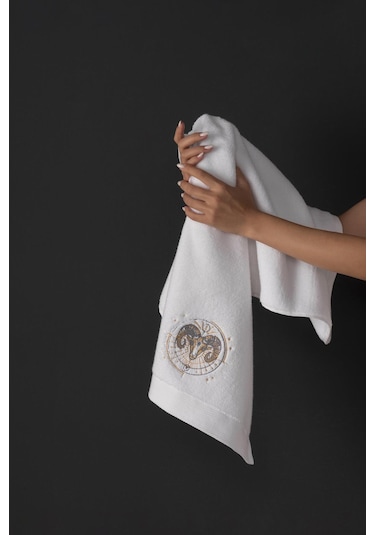 Varol %100 Microcotton Üst Kalite Havlu Seti Burç Nakışlı Oğlak-standart Oğlak Diğer