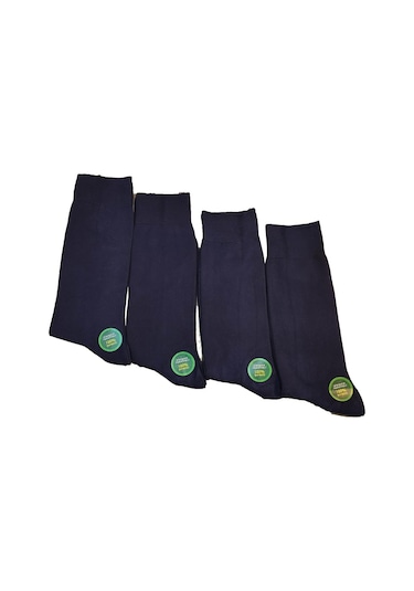 Erkek 4'Lü Ince Yazlık Bambu Klasik Çorap Lacivert