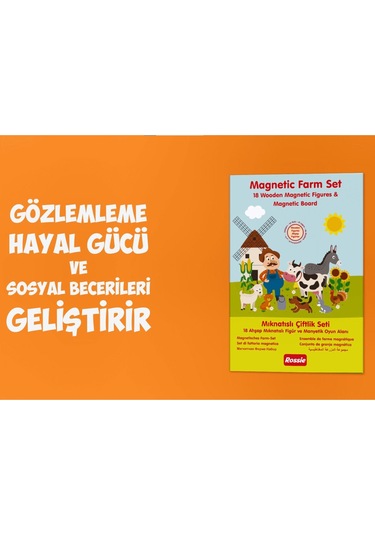 Calimera Toys Ahşap Mıknatıslı Seyahat Kitabı Çiftlik Oyunu