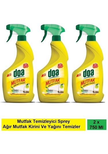 Doa Mutfak Temizleyici Limon 750 Ml Vegan X 3 Adet 3’lü Set
