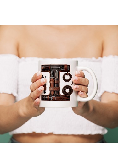 I Harfi Kovboy Temalı Bardak 330 Ml İsim / Harf Kişiye Özel Hediye - Vahşi Batı Konsept Beyaz