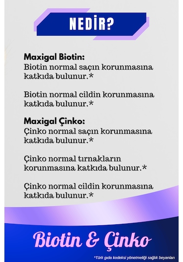 Biotin 5000mcg Çinko 15mg Avantajlı Saç Ve Tırnak Paketi