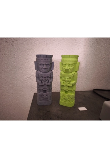Aztek Totem Heykeli Dekoratif Biblo Mitolojik Figür Masaüs...