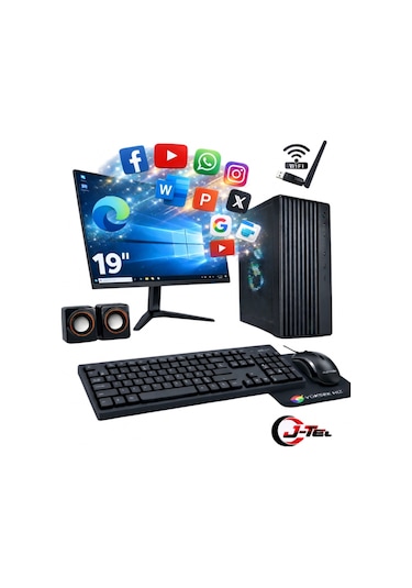 J-Tech Arya i5-6500TE 8 GB 128 GB SSD 19" Free Dos Masaüstü Bilgisayar