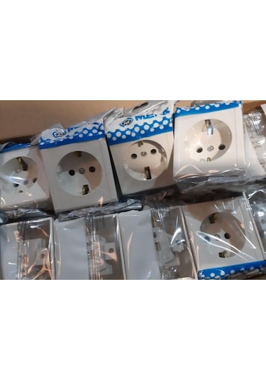 20  Adet Sıva Üstü Topraklı Priz