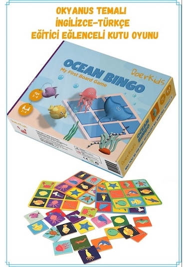 DoerKids Okyanus Temalı Çocuk Tombalası - Ocean Bingo