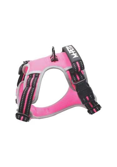 M-pets Hıkıng Reflektörlü Soft Köpek Göğüs Tasması Pembe L Pembe