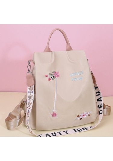 Didadodo Hırsızlığa Karşı Açık Hava Seyahat Çantası Kadın Sırt Çantası Hafif Kadın Çanta Açık Haki