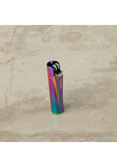 Orjinal Clipper Kutulu İsme Özel Ayarlanabilir Gazlı Çakmak mor