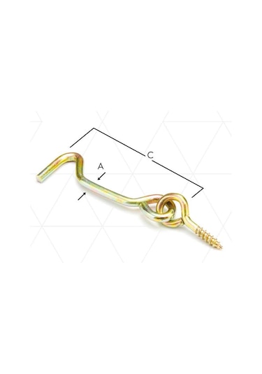 Ennalbur Çengelli Askı 60 No 5 Adet Sarı