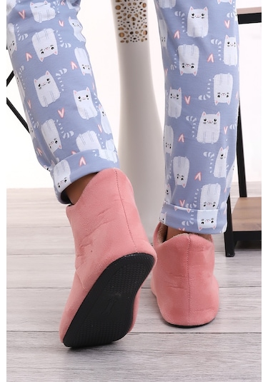 U001 Erkek Kadın Çocuk Ev Pandufu Botu Ev Ayakkabısı Pudra