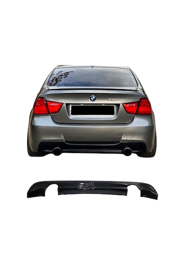 BMW E90 Difüzör (Plastik) E90 Arka-Tampon-Difizör-Ek