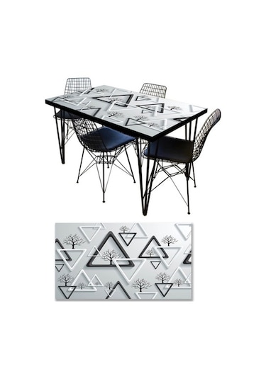 Masa Kaplama Folyosu Mobilya Masa Kaplama Folyoları Siyah Beyaz A